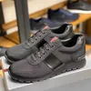 Männer Sneakers Trainer Laufschuhe America Cup Xl Leder Sneakers Hochwertige Echtleder Flache Schuhe Schwarz Blau Schnür-Freizeitschuhe Runner Trainer NO45