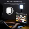 Flash Heads Andoer 6W Dimmable Mini Bi-color Vlog LED Light W64 Video Conference Lighting Kit W Suction Cup Mount For Live Streaming Meeting