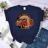 Kvinnors t-shirt San Francisco Kalifornien Vintage School Bustryck T-shirt Kvinnor Street andningsbara toppar Löst kort ärm dagliga sommarkläder