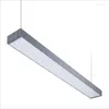 Pendant Lamps Ultra-thin 1.2m Long LED Office Chandelier Light Minimalist Creative Bar Can Be Mounted On The Ceiling