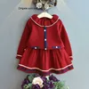 Hiver Filles Robe Enfants Vêtements Ensemble Épais À Manches Longues Chandail Chemise Jupe 2 Pcs Vêtements Jupe Tricotée Costumes Bébé Tout-Petits Jeunesse Enfant Enfants Printemps A g1EV #