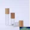 Jakość 5 ml 10 ml szklanego szklanego butelki na butelkach z metalową kulą wałkową i pokrywkami bambusa