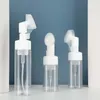 Bottiglie di stoccaggio Bottiglia di schiuma Detergente per il viso Mousse Liquido con spazzola per la pulizia Pulizia in plastica Trasparente 100/120/150 / 200ML Dimensioni