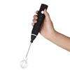 1pc Handheld Egg Whisk, Black Electric Milk Frother, 3-Speed Adjustable Automatic Coffee Stirrer Baking And Cooking Home Coffee Shop