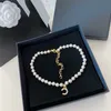 Colar de pérolas vintage de designer de luxo feminino, pingente de joias, colares de design de moda clássica, link com diamantes, presente de noivado masculino