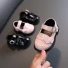 First Walkers Crystal Girls Shoes Mary Janes Kids Shoes Flats Baby Toddlers Anti-Slippery Casual Shoes for Child Leather Shoes Black F06053 230614