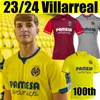 23/24 VILLARREAL CF 100th Soccer Jerseys 100th Danjuma Yeremy DIA 2023 Football Terts Parejo Paco Alcacer Gerard Pau Coquelin Chukwueze Men Kits Kits