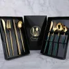 Portugal Mirror Gold Cutlery Set Stainless Steel Spoon Steak Knife and Fork Luxury Tableware Flatware Sets for Wedding Gift