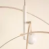 Lustres Moderne Simple LED Salon Lustre Designer Nordique Chambre À Manger Or Blanc Vert Éclairage Intérieur Loft Lampe Suspendue