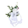 Kwiaty dekoracyjne krzesło ślubne kwiat Nordic Style Symulacja Dekoracja Pyfiki Props Dekorowanie przyjęcia urodzin