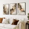 Decorative Objects Figurines Modern Gold Beige Black Marble Abstract Posters Wall Art Canvas Painting Prints Living Room Bedroom Interior Home Decor 230616