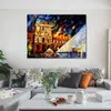 Vibrant Oil Painting Street Landscape Louvre Museum Handmade Canvas Art Contemporary Loft Decor