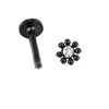 Labret läpp piercing smycken stud bar clear cz ädelsten rund boll monroe tragus stål brosk 16g öron spiral örhänge 230614