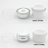 Acryluxe Airless Cosmetic Jar Set -15-50g Pearl White, 펌프 디스펜서, 크림 화장품 엘로프에 이상적입니다.