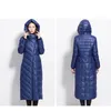 Vrouwen Vest s Winter donsjas waterdichte lange dikke puffer hoed zwart 4XL donkerblauw vrouwelijke jassen 230615