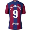 23 24 Lewandowski Joao Felix Cancelo Soccer Jerseys Ferran Araujo Pedri Gavi Football Shirt Balde Barca FC 2023 Camiseta målvakt Barcelonas Men Women Kid Kit