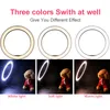 Blitzköpfe 26 cm / 10 Zoll / 16 cm LED Selfie Ringlicht Dimmbare Lampe PO Videokamera Telefon für Live YouTube Fill