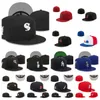 Großhandel angepasste Hüte Erwachsene Stickerei Snapbacks Ball Designer flache Hut verstellbare Hockey Caps alle Team Logo Outdoor-Sportarten Hip Hop geschlossene Mesh-Strickmütze Mischungsauftrag