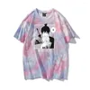 T-shirts pour hommes Anime Harajuku Hayakawa Aki Shirt Oversize Tops Fashion Summer Tie Dye Casual Short Sleev Chainsaw Man E Top Men T-Shirt