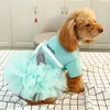 犬のアパレルテディプリンセスドレスポメラニアンビチョンスモールドッグドレスかわいい子犬春と夏のレースTUTU 230614