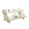 Jewelry Pouches F19D Portable Wooden Retail Table Display Stand For Market Craft Shows Tradeshows Earring & Ring Rack 2/3/4-Tier