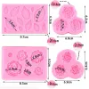 New Rose Flower Peony Silicone Mold Wedding Cake Decorating Tools Chocolate Fondant Molds Leaf Candy Resin Moulds DIY Cupcake Topper wholesale