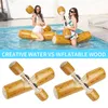 Air Inflation Toy 4pcs Battle Log Rafts Inflatable Pool Float Row Toys Funny Summer Water Sport Floating Playing Toys for Kid Adult 230614