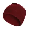 Berets Brand Женская шапочка с шапочкой осень зима густой теплый флисовый шляп