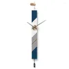 Wandklokken Nordic Grote Klok Moderne Luxe Hout Stille Horloges Mechanisme Slinger Home Decor Duvar Saati Decoratie SYGM