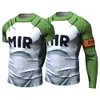 T-shirts pour hommes Casual MIR Cosplay Hommes Compression Running Shirt Fitness Tight Longshort Sleeve Sport Training Tshirt Gym Sportswear Quick Dry 230615