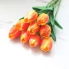 Fleurs décoratives 1 pc Tulipe Fleur Artificielle Real Touch Similation Bouquet PE Faux Plantes Pour La Décoration De Mariage Soie Maison Jardin Décor