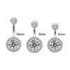 Nosringar studs 2023 mode halo 925 sterling silver navel magknapp för kvinnor fest gåva smycken grossist percing para 7395 230614