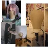 Wig Stand Canvas Block Head Set For Making Wig Display Styling Mannequin Head Sets Canvas Wig Head With Holder C/Tpins Dome Mesh Wig Caps 230614