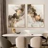 Decorative Objects Figurines Modern Gold Beige Black Marble Abstract Posters Wall Art Canvas Painting Prints Living Room Bedroom Interior Home Decor 230616