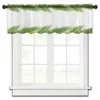 Tenda Foglie verdi tropicali Tende trasparenti corte per soggiorno Camera da letto Cucina Tulle Trattamenti per finestre