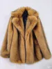 Women's Fur ZXRYXGS 2023 Autumn And Winter Coat Fashion Jacket Women's Clothing Suit Warm Mid Length Imitation