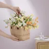 Декоративные цветы Zerolife Искусственный цветок для сведения декор 4 Форкс Daisy Bouquet вечеринка по случаю дня рождения дома ваза Рождество 2023