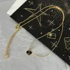 Mode kvinnor designe geometriska hjärthänge halsband varumärke stål tätning 18k guld pläterad halsband mässingsmaterial krage kedja jul smycken gåva