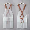 Aprons Apron Waterproof And Oil-proof Strap Fashionable Korean-style Overalls Household Kitchen Cooking Women's TPU Work Clothes 230614