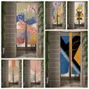 Curtain Abstract Art Japanese Door 3D Printed Painting Noren Doorway Kitchen Entrance Partition Drape Split Hanging HalfCurtain 230615