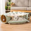 Kattbäddar ultra mjuk kennel som sover vinterförsörjning för kattunge som spelar tunnel husdjur matt leksaker