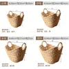 Laundry Bags Nordic Rattan Baskets With Handle Dirty Basket Home Woven Storage Creative Portable