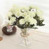 Getrocknete Blumen, 6 Stück, Pfingstrose, weißer großer Blumenstrauß, künstliche Seide, billige Fälschung für Zuhause, Hochzeit, Party, Geburtstag, Dekoration, Zubehör