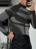 Męskie swetry PFNW 2023 jesień zima High Street Sexy Slim Fit Fasual Sports Casual Sports Stretch Turtleeck Knitte T Shirt 12A6264 230615