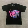 Camisetas para hombres 23SS Hombres T Shirt Pink Young Thug Sp5der 555555 Mans Mujeres 1 Calidad Espuma Impresión Web Patrón Camiseta Moda Top Tees Gnwt