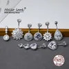 Nosringar Studs HelloLook 925 Sterling Silver Navel Piercing Luxury Zircon Belly Button Ring for Women Body Jewelry 230614