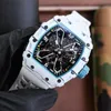 Men's high-quality carbon fiber watch titanium metal liner sapphire mirror imported mechanical movement perfect process raw materials to create a luxury brand