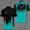 Mens Polos 2023 Petronas F1 Racing Team Summer Polo Shirt with Collar Breathable Casual