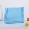 Colorful Transparent Plastic Zipper Bag Cosmetic PVC Stationery Bag Creative Wash Bag Wholesale