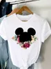 T-shirt da uomo Abbigliamento Lady Bow Ear Trend Stile adorabile Abbigliamento T-shirt grafica a maniche corte Top stampato Moda donna T-shirt casual femminili